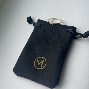 Mejuri Lotus Ring - 14k Yellow Gold and White Sapphire